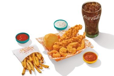 Popeyes 1/4 Popcorn Shrimp & 2 Tenders